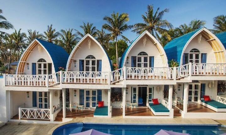 Deretan bungalow di Santorini Beach Resort. Dok. Santorini Beach Resort