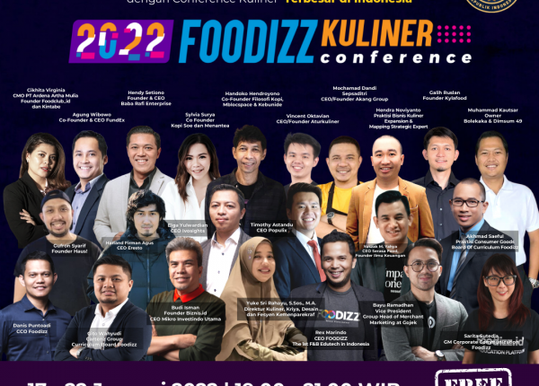 Terbesar Dan Pertama di 2022, Konferensi Bisnis Kuliner Foodizz 2022, UMKM Kuliner Siap SCALE