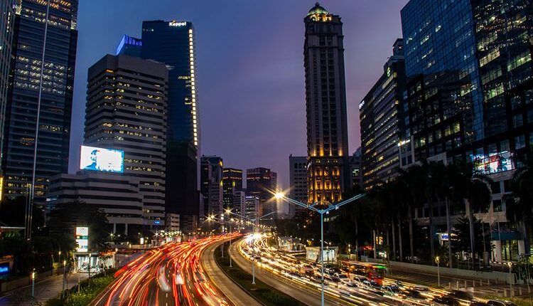 Hasil jepretan dari JPO tanpa atap di Jalan Jenderal Sudirman.(KOMPAS.com/ANGGARA WIKAN PRASETYA)