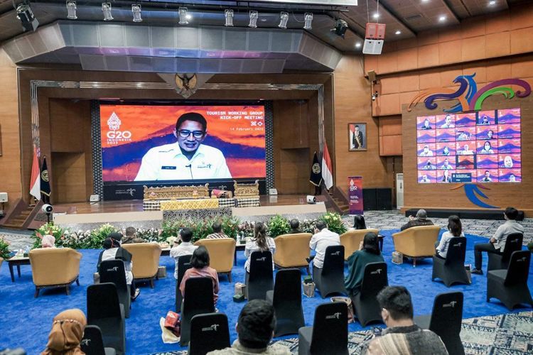 Tourism Working Group (TWG) G20 secara resmi diluncurkan oleh Menteri Pariwisata dan Ekonomi Kreatif Sandiaga Salahuddin Uno pada Senin, 14 Februari 2022(Dok. Kementerian Pariwisata dan Ekonomi Kreatif)