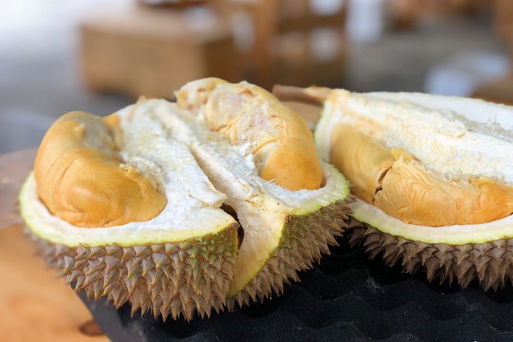 Ilustrasi durian.(UNSPLASH/JIM TEO)