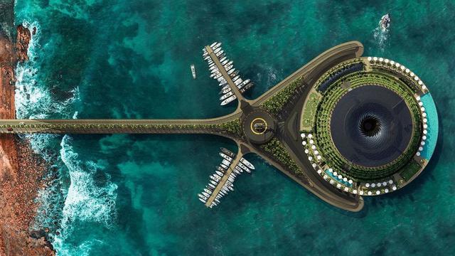 Rancangan hotel terapung tim arsitek asal Turki, Hayri Atak Architectural Design Studio (HAADS). (dok. Instagram @hayri.atak.arch.design.studio/https://www.instagram.com/p/CMUo-A1nIvc/)