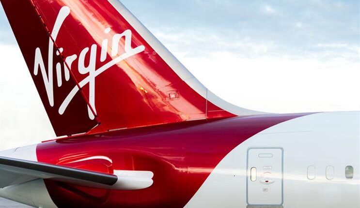 Ilustrasi pesawat Virgin Air