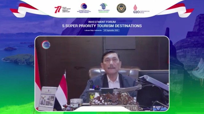 Foto: Menteri Koordinator Bidang Kemaritiman dan Investasi Luhut Pandjaitan Saat Investment Forum: 5 Super Priority Tourism Destinations.