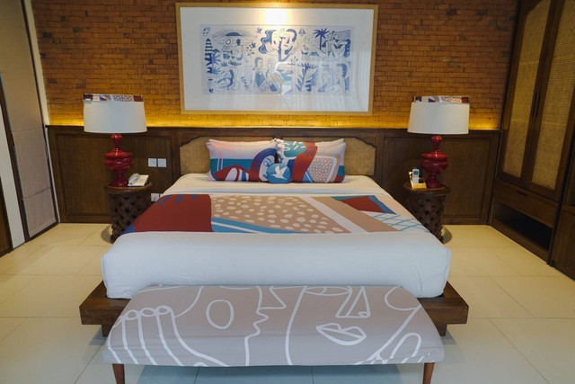 Akomodasi tematik karya Abenk Alter di Sampatti Villas Seminyak Bali Foto: Dok. Traveloka