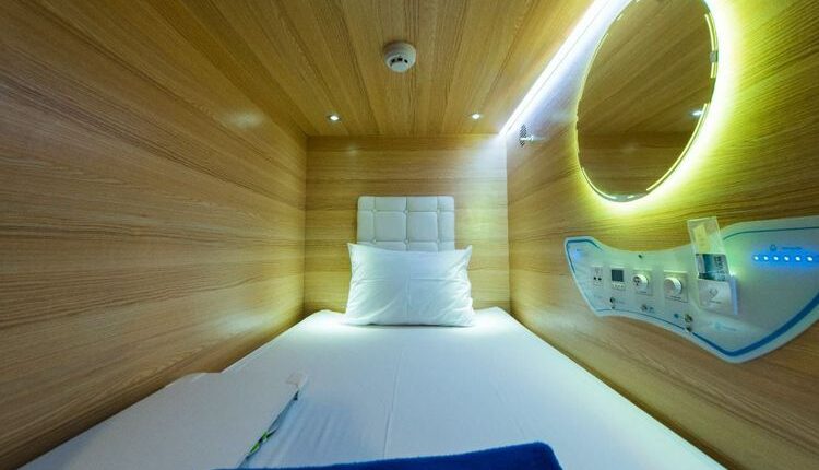 ilustrasi PassGO-Digital Airport Hotel, hotel kapsul pertama yang terletak di dalam kawasan bandara I Gusti Ngurah Rai Bali. (Dok. Angkasa Pura I)