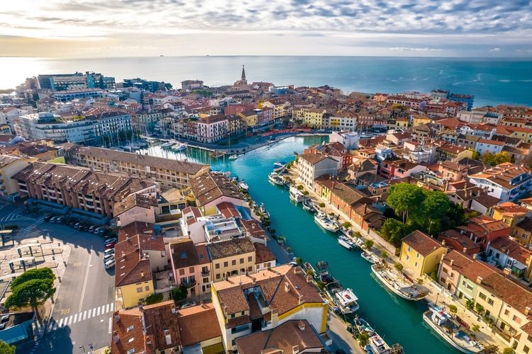 Town of Grado colorful architecture and channels aerial view, Friuli-Venezia Giulia region of Italy(Shuttestock)