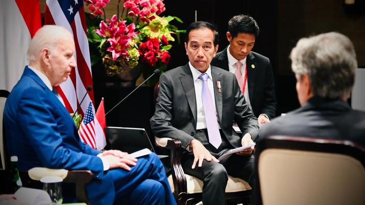 Foto: Pertemuan bilateral Presiden Joko Widodo dengan Presiden Amerika Serikat Joe Biden, The Apurva Kempinski Bali, 14 November 2022. (Laily Rachev - Biro Pers Sekretariat Presiden)