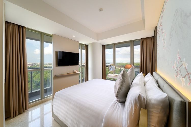 Kamar tidur di Oakwood Apartments PIK Jakarta ((Dok. Oakwood Apartments PIK) )