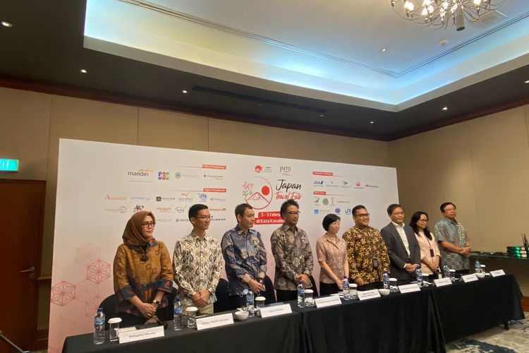 Konferensi pers Japan Travel Fair 2023 yang akan diadakan pada 3-5 Februari 2023 di Mal Kota Kasablanka. (KOMPAS.com/FAQIHAH MUHARROROH ITSNAINI)