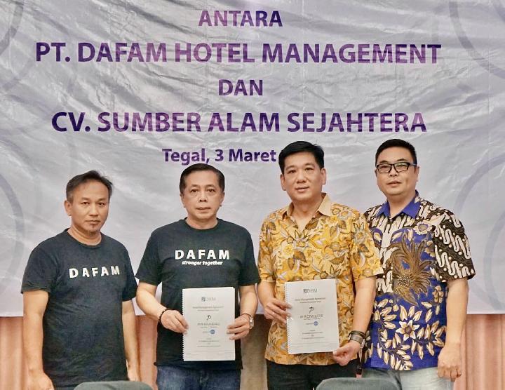 Penandatanganan HMA untuk hotel Dafam Belitung.