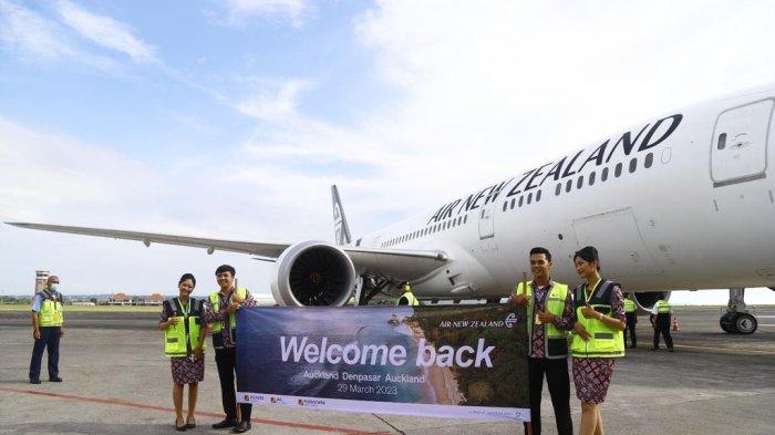 Penerbangan Rute Internasional Auckland-Denpasar PP Kembali Dioperasikan Air New Zealand. Foto: Ist