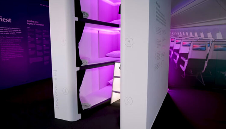 Kabin pod untuk tidur di pesawat, konsep Skynest dari Air New Zealand (Foto: dok . designboom.com)