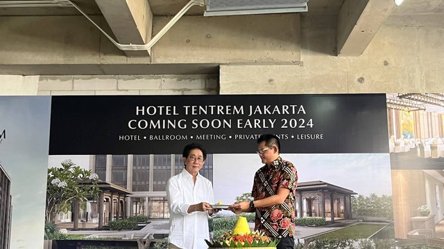 Rangkaian acara seremoni topping off Hotel Tentrem Alam Sutera Jakarta. Foto: kumparan