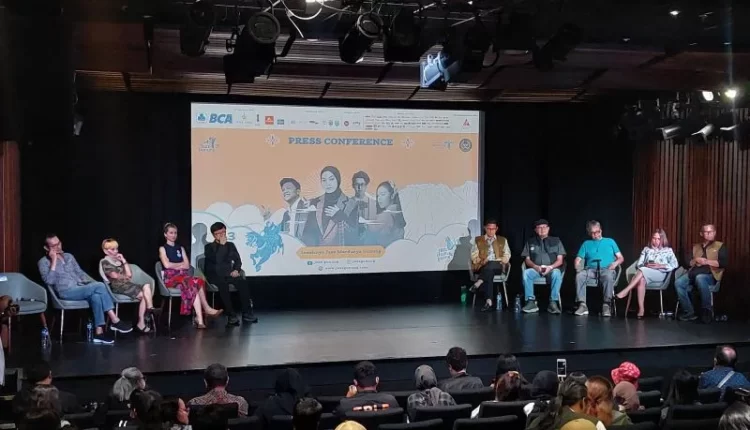 Suasana konferensi pers Jazz Gunung Bromo 2023 yang digelar di Jakarta, pada Selasa (13/6/2023). (ANTARA/Adimas Raditya)