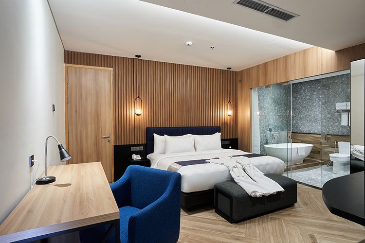 Ilustrasi salah satu kamar di hotel Cordela Suites Tasikmalaya, Jawa Barat, dari Omega Hotel Management.(Dok. Omega Hotel Management)