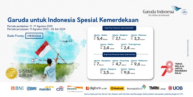 Maskapai GIA Luncurkan Program Travel Deal Spesial Kemerdekaan