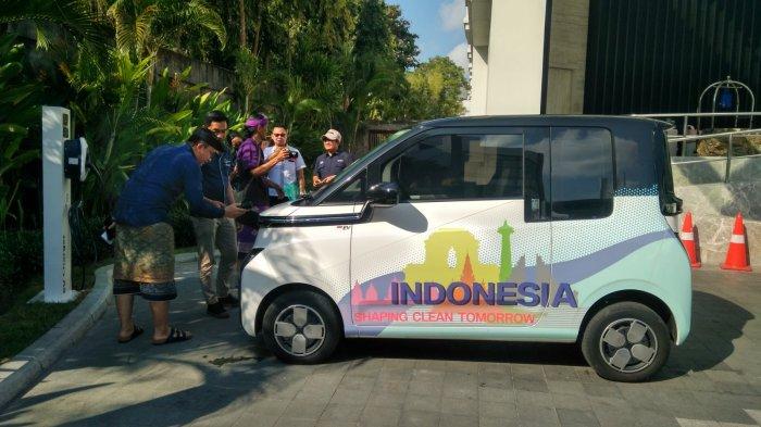 Fasilitas EV Charger di The Stones Legian Bali. Foto: TRIBUN BALI/ ADRIAN AMURWONEGORO