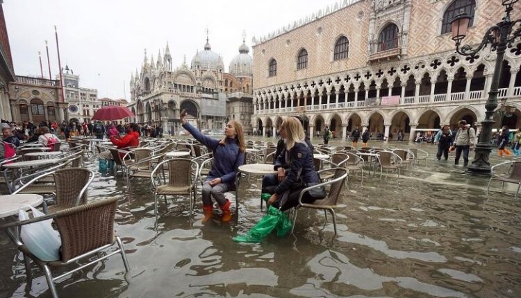 Banjir di Venesia (Foto: Straitstimes)