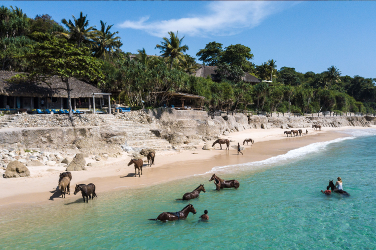 Berenang bersama kuda di Nihi Sumba(Dok. Nihi Sumba)