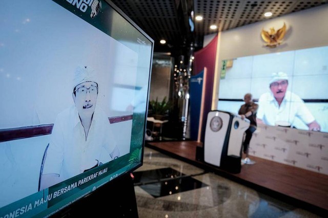 Kepala Dinas Pariwisata Provinsi Bali, Tjok Bagus Pemayun yang hadir secara online dalam "The Weekly Brief with Sandiaga Uno" di Jakarta, Rabu (10/1/2024).. Foto: Dok. Kemenparekraf