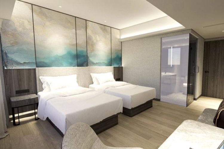 Salah satu kamar di Santika Indonesia Hotels & Resorts Lampung.(DOK SANTIKA INDONESIA HOTELS AND RESORTS)