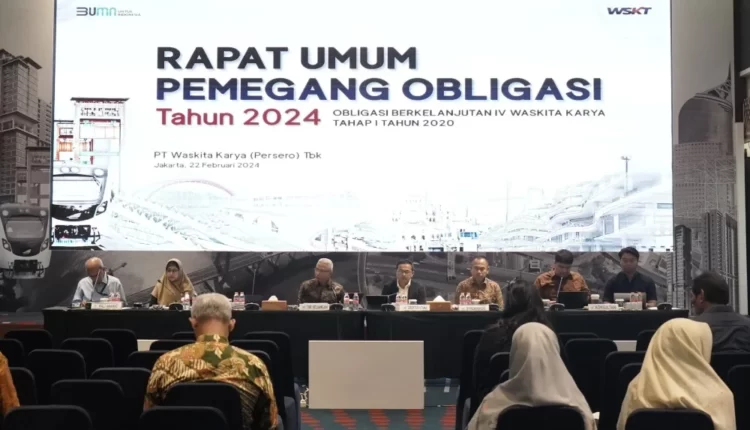 Rapat Umum Pemegang Obligasi (RUPO) PT Waskita Karya (Persero) Tbk. yang digelar pada 21-22 Februari 2024 menyetujui skema restrukturisasi atas penyelesaian pokok dan bunga obligasi nonpenjaminan.