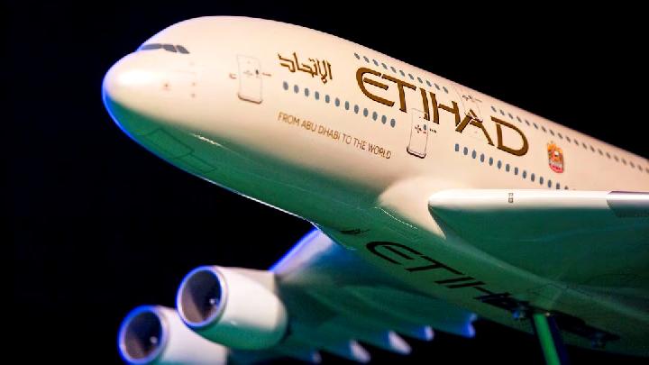 Ilustrasi pesawat Etihad Airways. REUTERS/Lucas Jackson