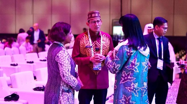 Menparekraf Sandiaga Uno saat menghadiri AVPN Abu Dhabi 20