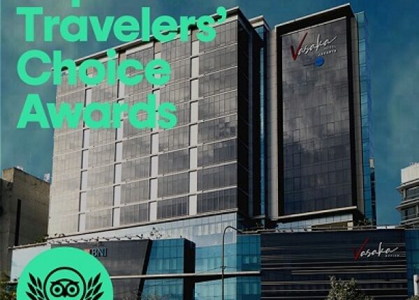 Penghargaan Travellers' Choice Tripadvisor 2024 yang diraih oleh Vasaka Hotel Jakarta. (Humas Vasaka Hotel Jakarta)