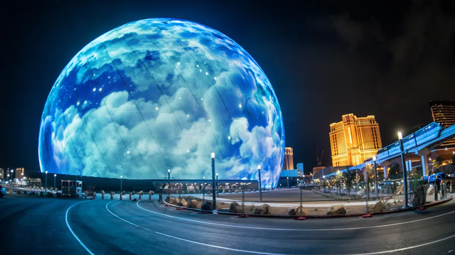 Bangunan Sphere di Las Vegas. Foto: Paparacy/Shutterstock