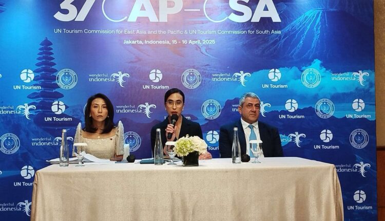 Widiyanti saat jumpa pers seusai pembukaan Joint Comission Meeting CAP- CSA di Jakarta, Selasa (15/04/2025). (Foto: Dora Pardede).