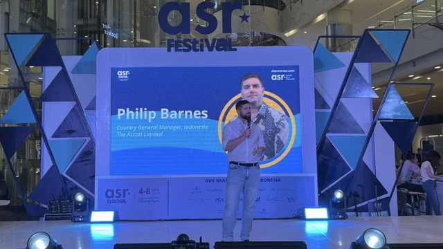 Country General Manager, Indonesia The Ascott Limited, Philip Barnes dalam acara asr Festival yang digelar di Laguna Atrium, Central Park Mall pada Kamis (5/6/2025). Foto: Gitario Vista Inasis/kumparan