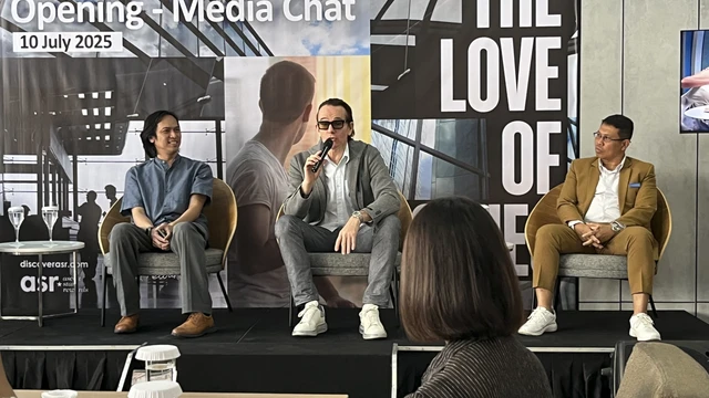 Director of Operation, Regional Safety & Security Leader, South East Asia, The Ascott Limited (Ascott), Patrick Legrand (tengah) dalam acara Opening - Media Chat yang digelar di Tangerang, Kamis (10/7/2025). Foto: Gitario Vista Inasis/kumparan