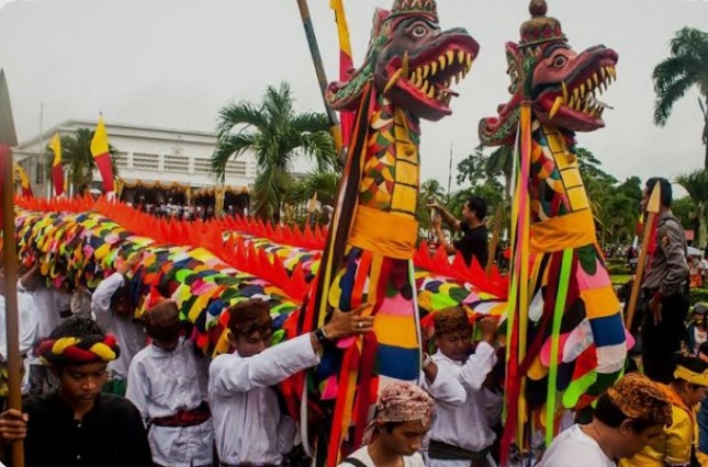 Caption foto (Ist) Pesta Adat Erau Pelas, Kutai Kartanegara, Kalimantan Timur