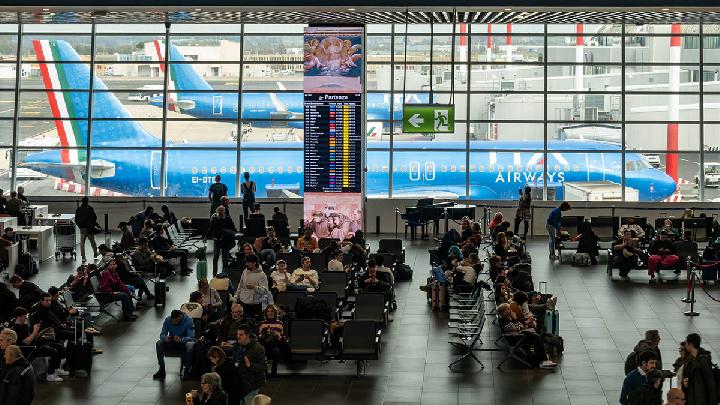Bandara Internasional Fiumicino Roma. Shutterstock