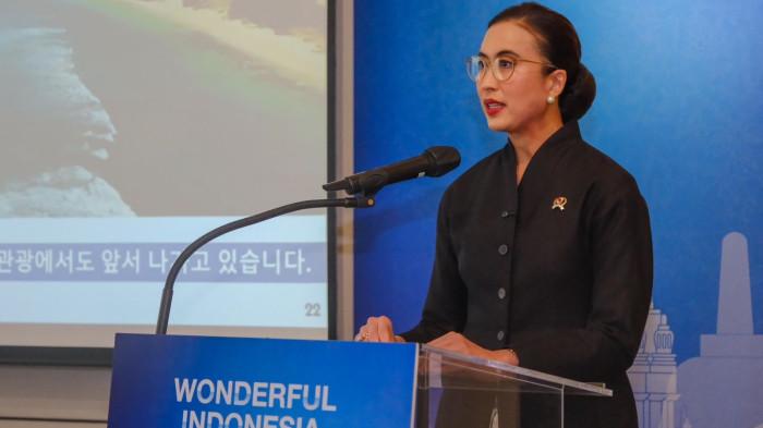 Menteri Pariwisata (Menpar) Widiyanti Putri Wardhana pada ARA Meeting Room, Four Seasons Hotel Seoul, Senin 8 September 2025.  foto Istimewa