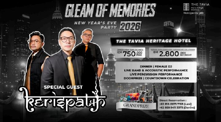 The Tavia Heritage Hotel menghadirkan perayaan malam tahun baru bertema "Gleam of Memories.