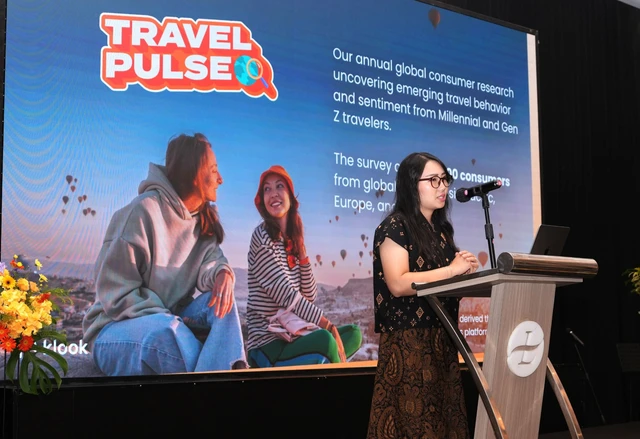 Head of Marketing Klook Indonesia, Christy Olivia dalam acara Klook Explore: "Where Travel is Heading Next" yang digelar di Jakarta pada Rabu (13/5/2026). Foto: Dok. Klook